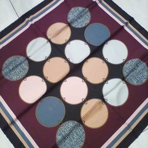 Silky Square Scarf Black Burgundy Geo Tichel Hijab